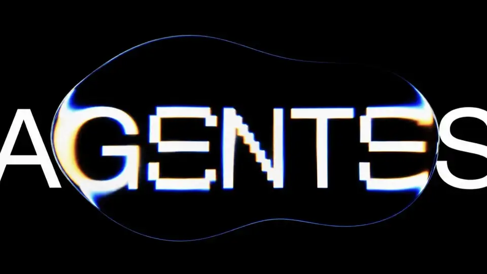 Glowing Agents wordmark on a black background
